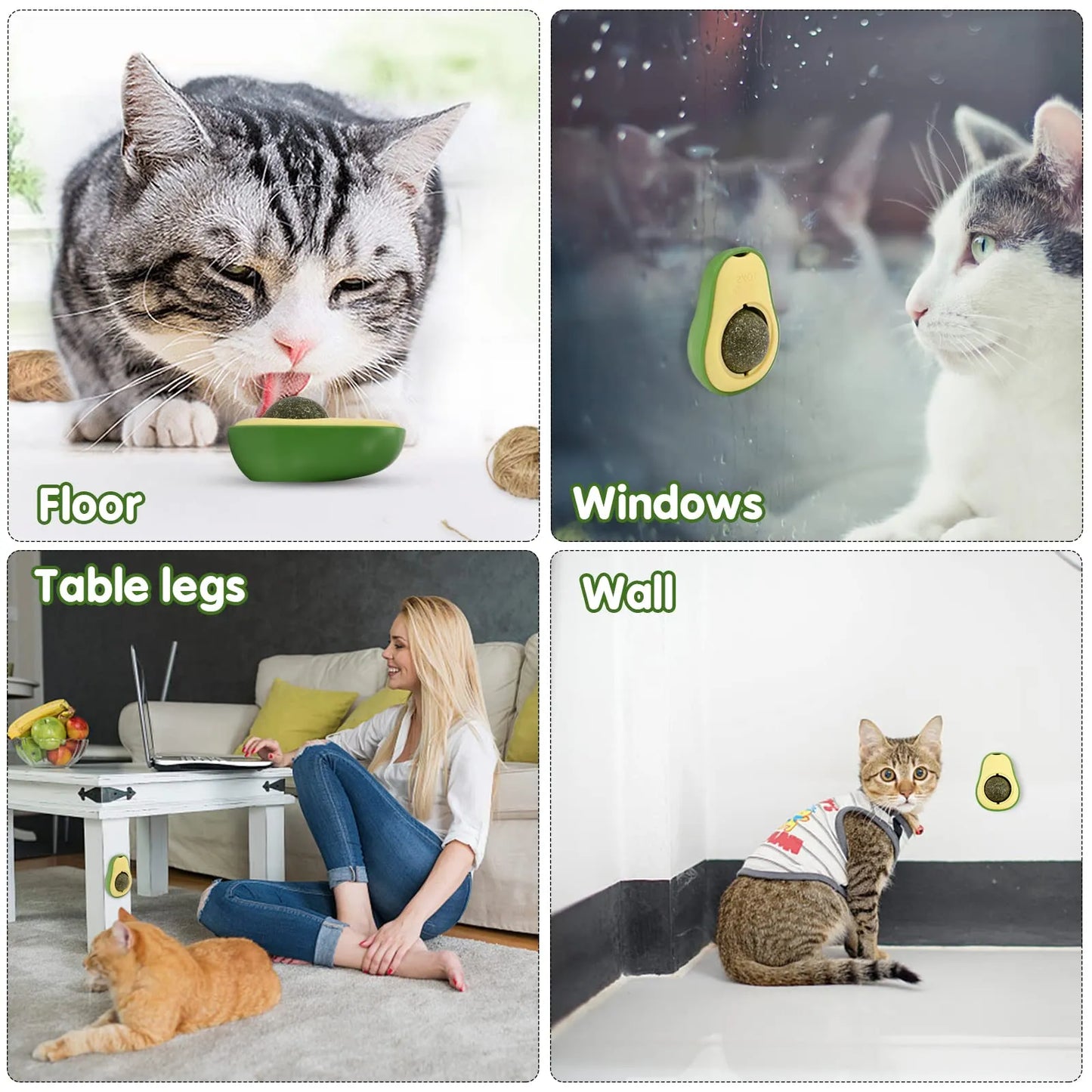 Interactive Avocado Cat Toys with Catnip for Fun Playtime