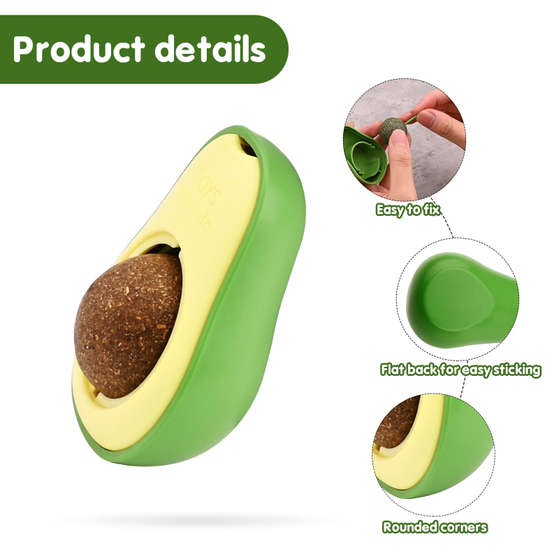Interactive Avocado Cat Toys with Catnip for Fun Playtime