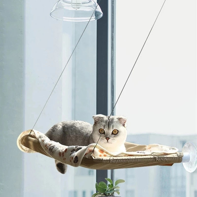 Durable Window-Mounted Cat Hammock for Cozy Relaxation