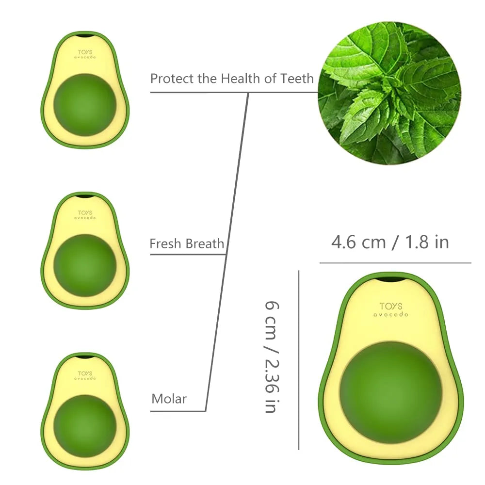 Interactive Avocado Cat Toys with Catnip for Fun Playtime