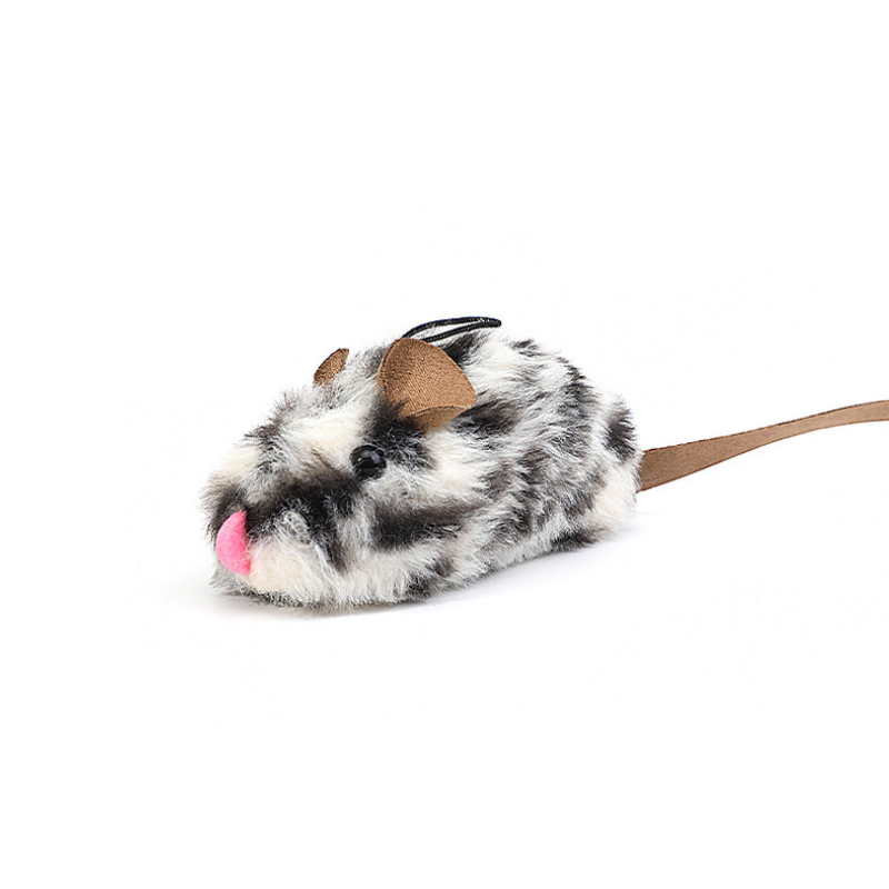 Interactive Fluffy Cat Toy - Realistic Mouse Design