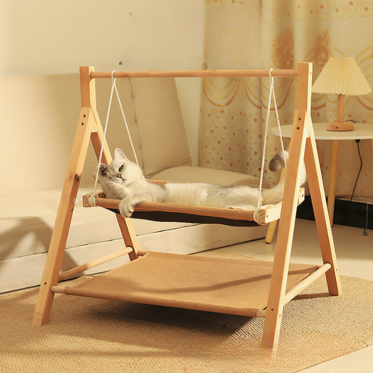 Durable Double-Layer Cat Hammock Swing for Cozy Relaxation