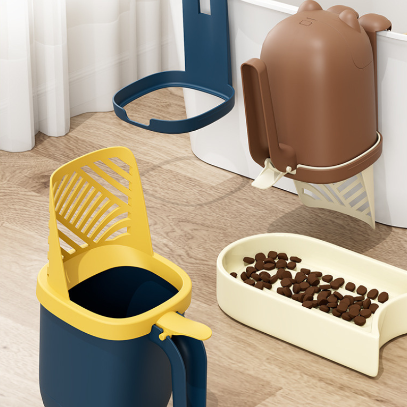 Spacious Cat Litter Scoop with Waste Bag Storage - Easy Cleanup