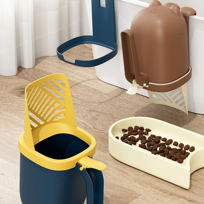 Spacious Cat Litter Scoop with Waste Bag Storage - Easy Cleanup