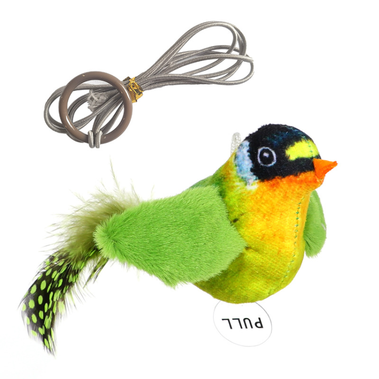Interactive Cat Toy with Realistic Bird Sounds & Feathers