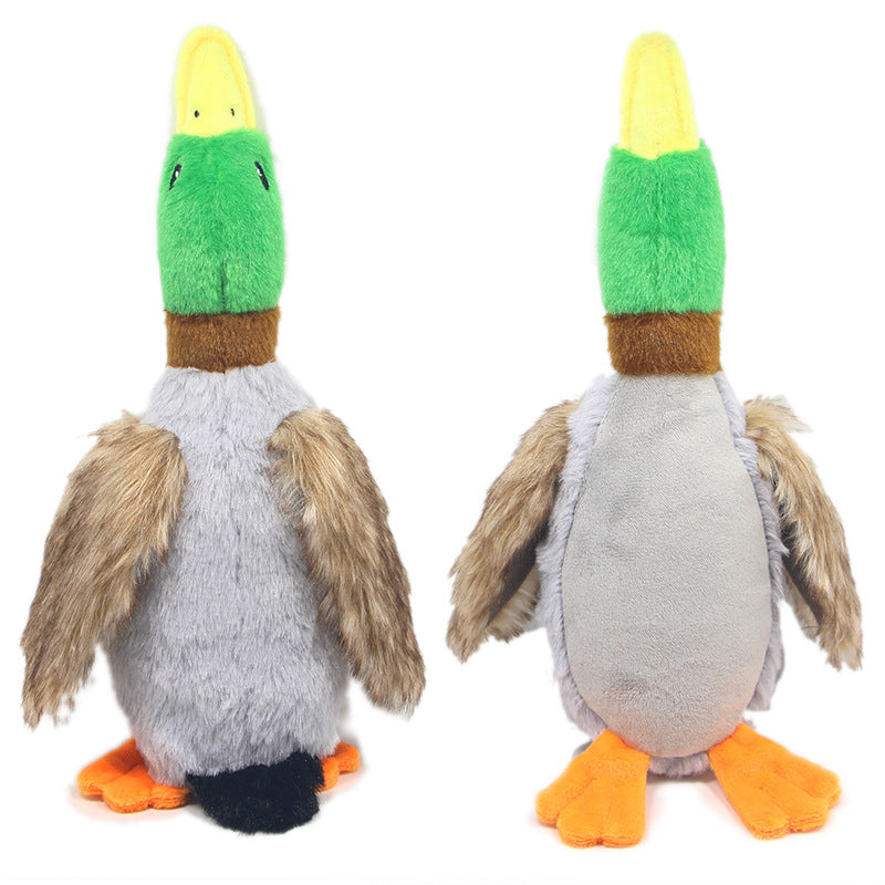 Durable Squeaky Plush Duck Dog Toy for Interactive Play