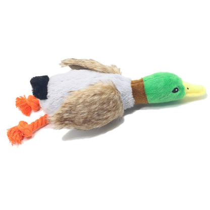 Durable Squeaky Plush Duck Dog Toy for Interactive Play