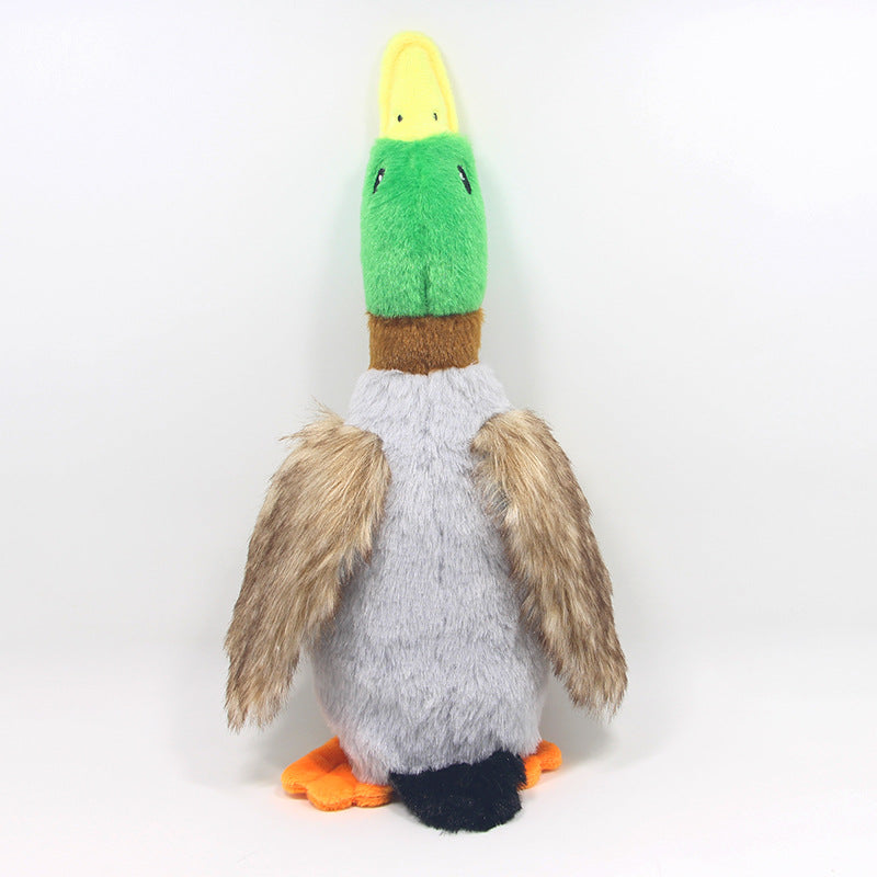 Durable Squeaky Plush Duck Dog Toy for Interactive Play