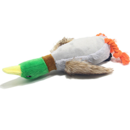Durable Squeaky Plush Duck Dog Toy for Interactive Play