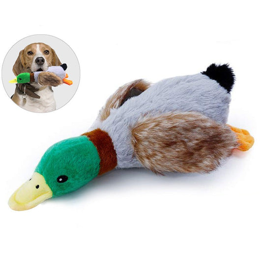 Durable Squeaky Plush Duck Dog Toy for Interactive Play