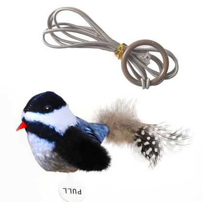 Interactive Cat Toy with Realistic Bird Sounds & Feathers
