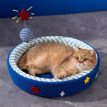 Durable Cat Scratching Board & Cozy Basin Bed Combo