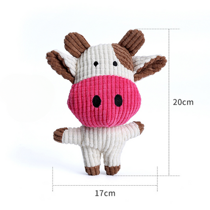 Durable Corduroy Plush Squeaky Dog Toy for Interactive Fun