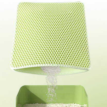 Durable Honeycomb Cat Litter Mat - Double Layer Trapping