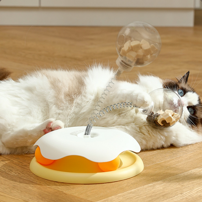 Interactive Cat Toy: Leaking Dispenser Ball for Fun Playtime