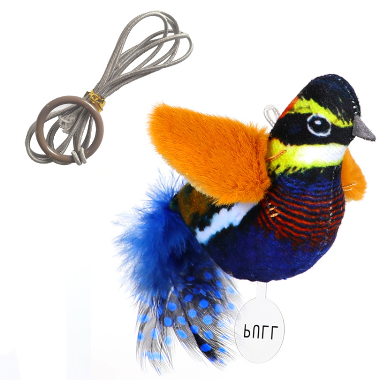 Interactive Cat Toy with Realistic Bird Sounds & Feathers