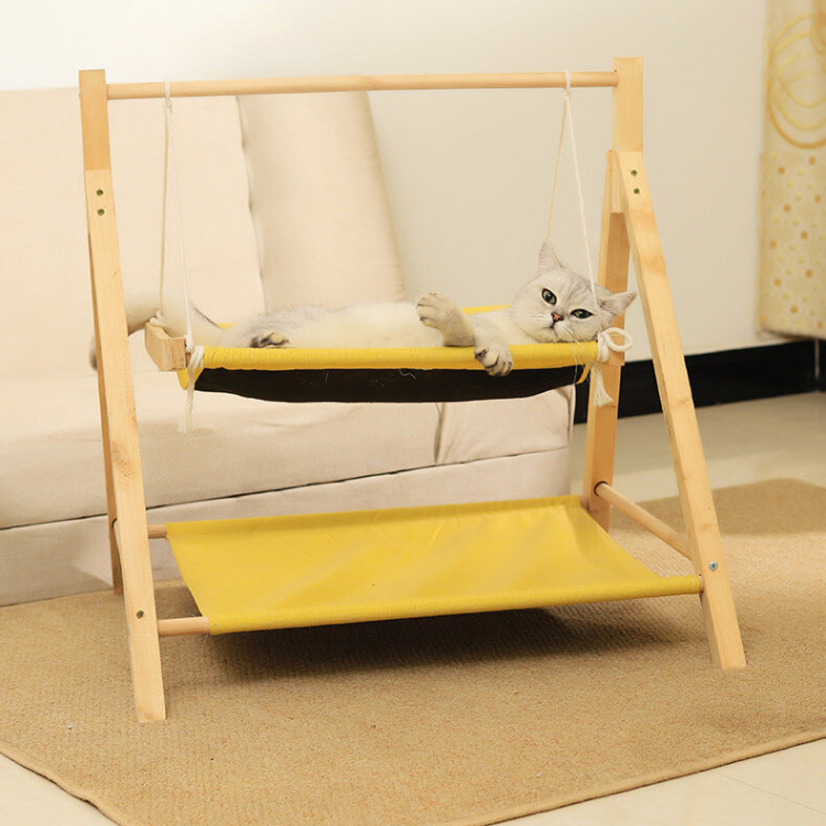 Durable Double-Layer Cat Hammock Swing for Cozy Relaxation