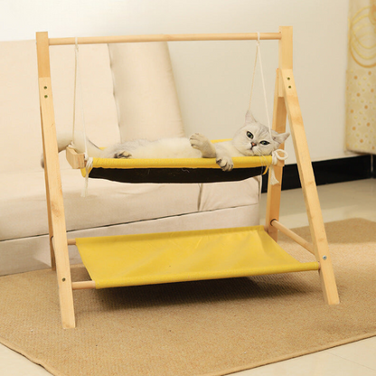 Durable Double-Layer Cat Hammock Swing for Cozy Relaxation
