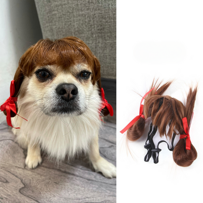 Funny Pet Hair Wig Costume - Fun Accessory for Pets