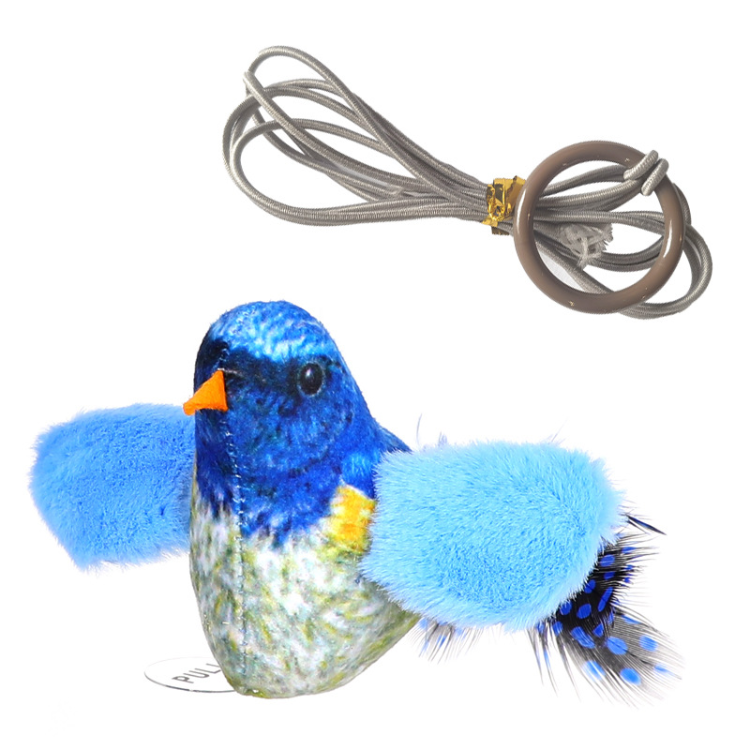 Interactive Cat Toy with Realistic Bird Sounds & Feathers