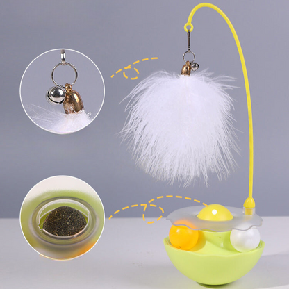 Interactive Cat Toy: Tumbler Treat Dispenser for Fun Play