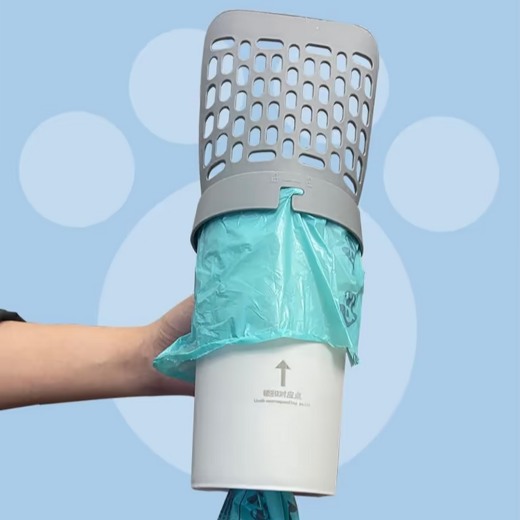 Durable Cat Litter Scoop with Convenient Waste Bag Storage