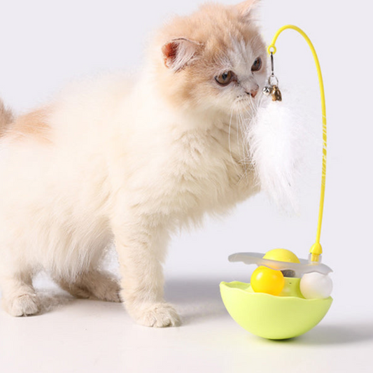 Interactive Cat Toy: Tumbler Treat Dispenser for Fun Play