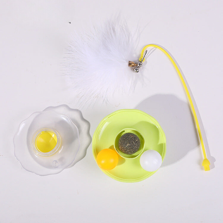 Interactive Cat Toy: Tumbler Treat Dispenser for Fun Play