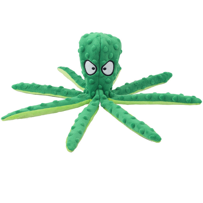 Interactive Unstuffed Plush Dog Toy with Crinkle & Squeaker