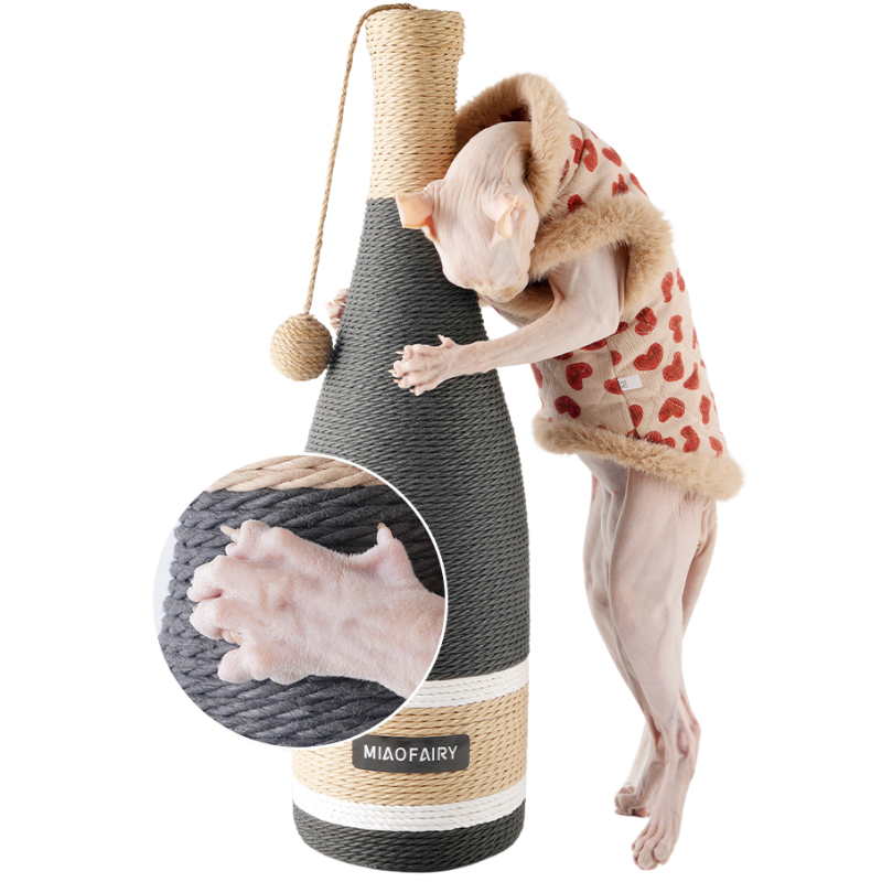 Durable Bottle-Shaped Sisal Cat Scratching Post - Fun & Interactive