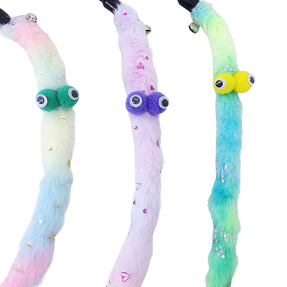 Interactive Plush Cat Toy Wand with Bell for Endless Fun