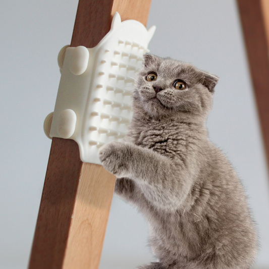 Interactive Silicone Cat Grooming Brush for Relaxing Massage