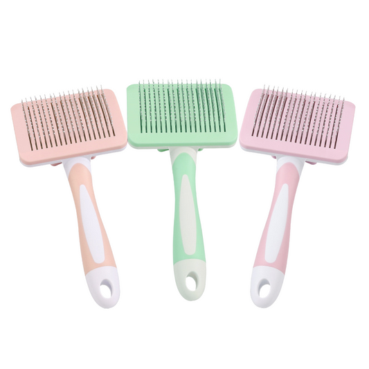Curved Pet Grooming Tool for Effortless Shedding Control