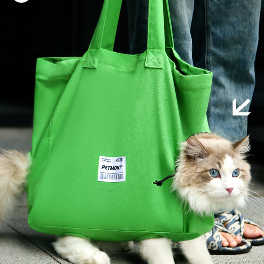 Durable Cat Canvas Tote Bag for Easy Travel & Walking