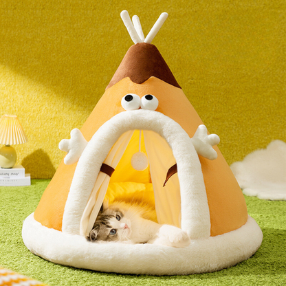Cozy Tent Cat Bed & Small Dog House - Snug & Stylish Retreat