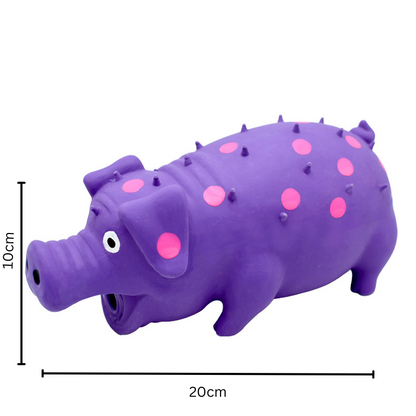 Durable Squeaky Dog Toy - Fun Latex Plush Pig