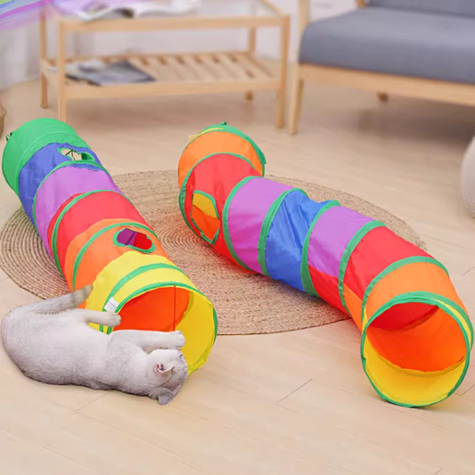 Interactive Foldable Cat Toy Tunnel for Indoor Fun