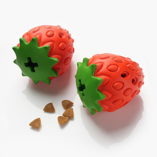 Durable Strawberry Dog Chew Toy for Fun Playtime