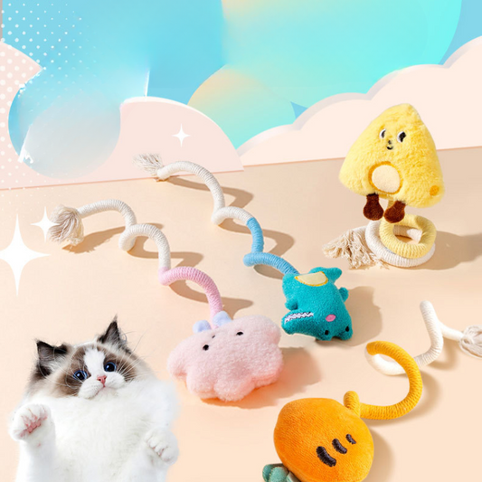 Durable Cat Toy: Chewing Rope with Fun Feather Doll
