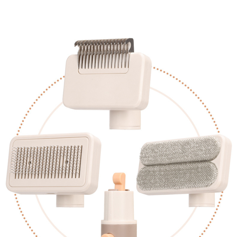 3-in-1 Pet Grooming Tool: Detangle & Remove Hair Easily