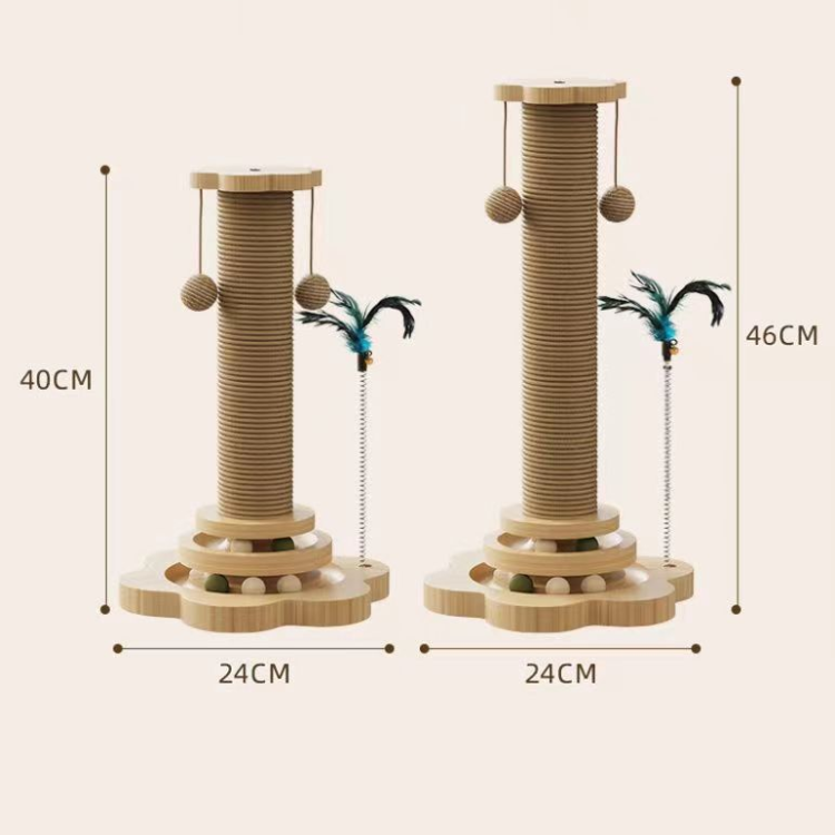 Durable Sisal Cat Scratching Post - Fun Cat Toy for Playtime