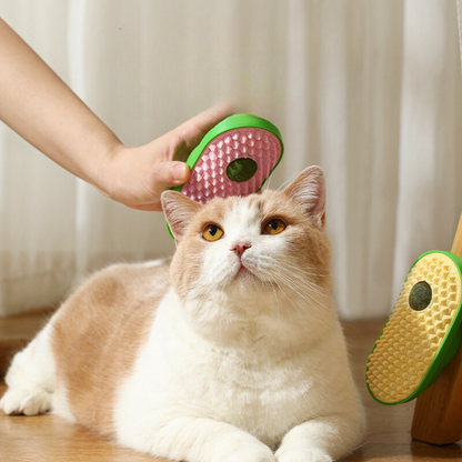 Avocado Catnip Grooming Brush - Fun Pet Grooming Tool