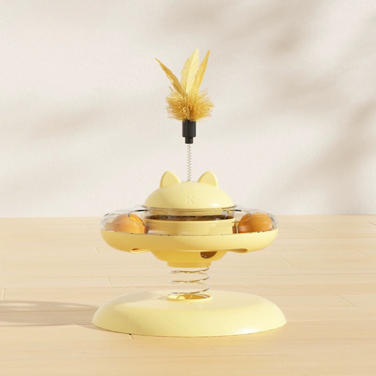 Interactive Cat Toy: Food Leaking Turntable for Fun Play