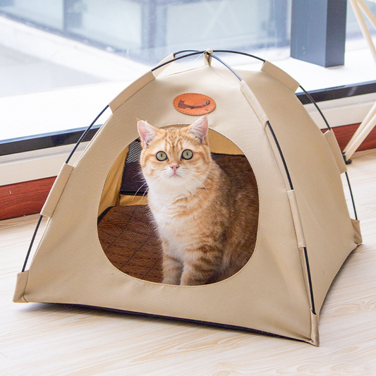 Durable Foldable Cat Tent Bed - Cozy & Portable Pet Accessory