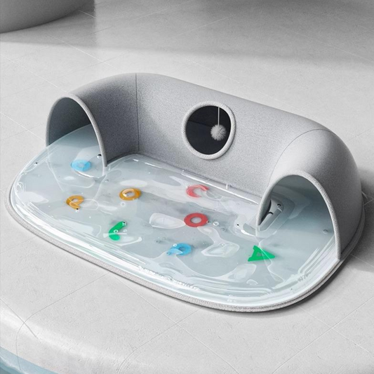 Interactive Cat Tunnel & Cooling Mat for Summer Comfort