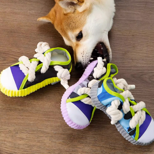 Durable Dog Toy: Cotton Rope Slippers for Chewing Fun