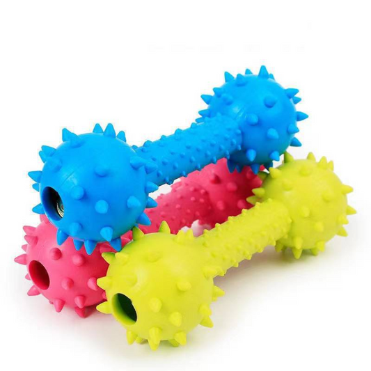 Interactive Rubber Dog Toy with Bell - Durable Chew Fun!
