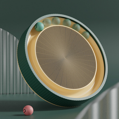 Interactive Cat Toy with Rolling Ball Tracks for Endless Fun