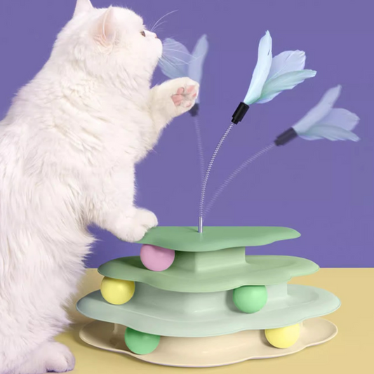 Interactive Cat Toy: Fun Cloud Ball Track for Playtime