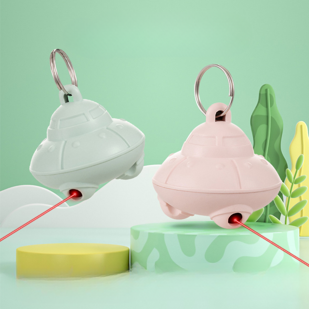 Interactive UFO Cat Toy with Laser Light Fun